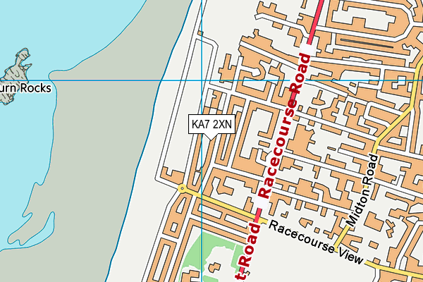 KA7 2XN map - OS VectorMap District (Ordnance Survey)