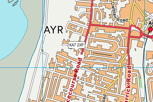 KA7 2XP map - OS VectorMap District (Ordnance Survey)