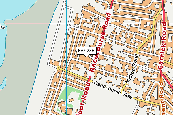 KA7 2XR map - OS VectorMap District (Ordnance Survey)