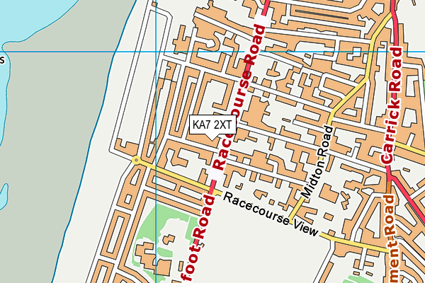 KA7 2XT map - OS VectorMap District (Ordnance Survey)