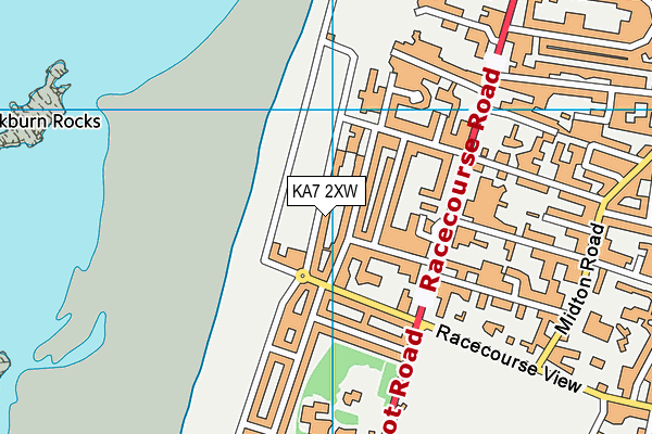 KA7 2XW map - OS VectorMap District (Ordnance Survey)