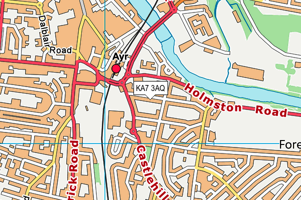 KA7 3AQ map - OS VectorMap District (Ordnance Survey)