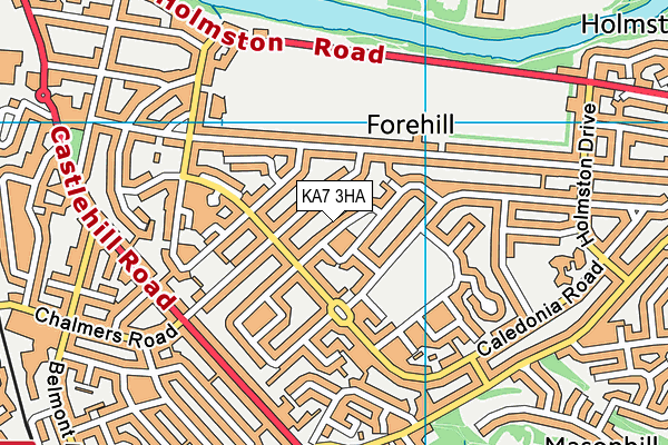 KA7 3HA map - OS VectorMap District (Ordnance Survey)