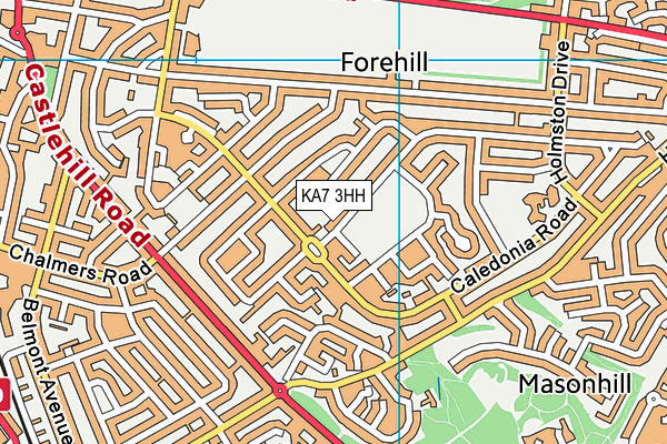 KA7 3HH map - OS VectorMap District (Ordnance Survey)