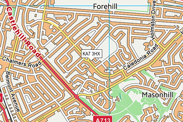 KA7 3HX map - OS VectorMap District (Ordnance Survey)