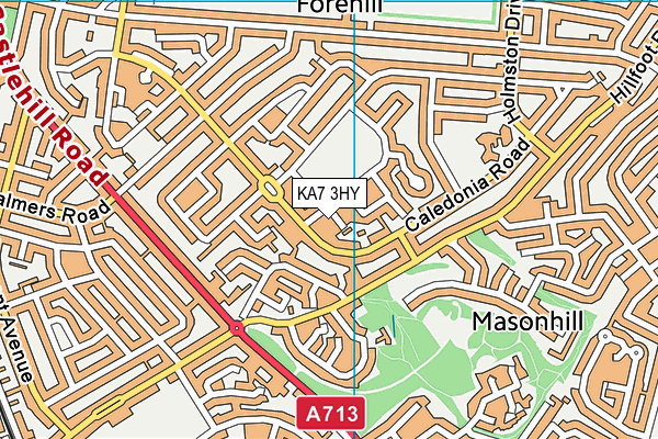 KA7 3HY map - OS VectorMap District (Ordnance Survey)