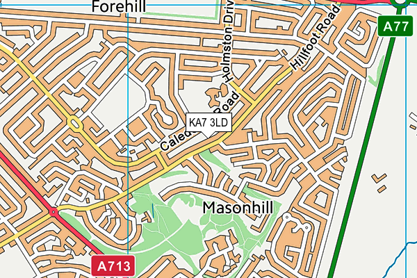 KA7 3LD map - OS VectorMap District (Ordnance Survey)