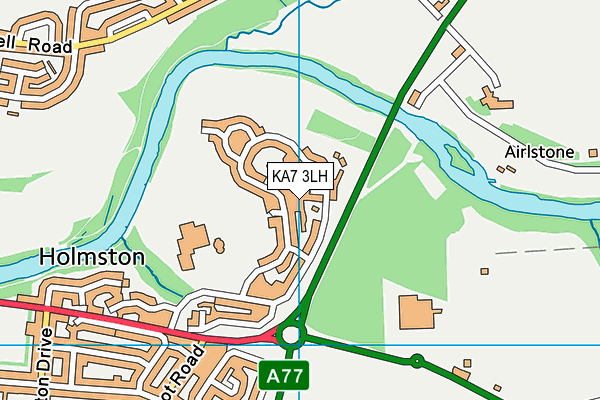 KA7 3LH map - OS VectorMap District (Ordnance Survey)