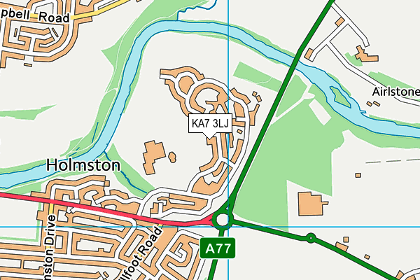 KA7 3LJ map - OS VectorMap District (Ordnance Survey)