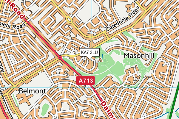 KA7 3LU map - OS VectorMap District (Ordnance Survey)