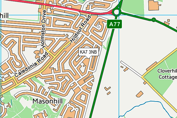 KA7 3NB map - OS VectorMap District (Ordnance Survey)