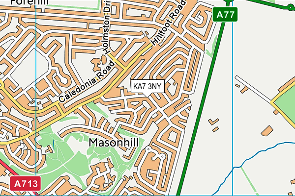 KA7 3NY map - OS VectorMap District (Ordnance Survey)