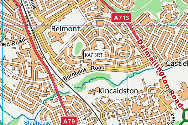 KA7 3RT map - OS VectorMap District (Ordnance Survey)