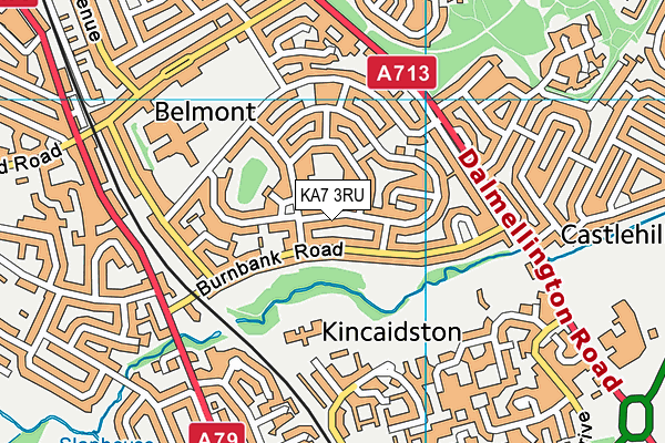KA7 3RU map - OS VectorMap District (Ordnance Survey)