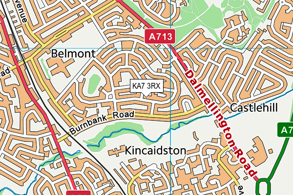 KA7 3RX map - OS VectorMap District (Ordnance Survey)