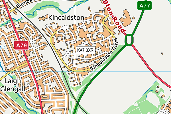 KA7 3XR map - OS VectorMap District (Ordnance Survey)