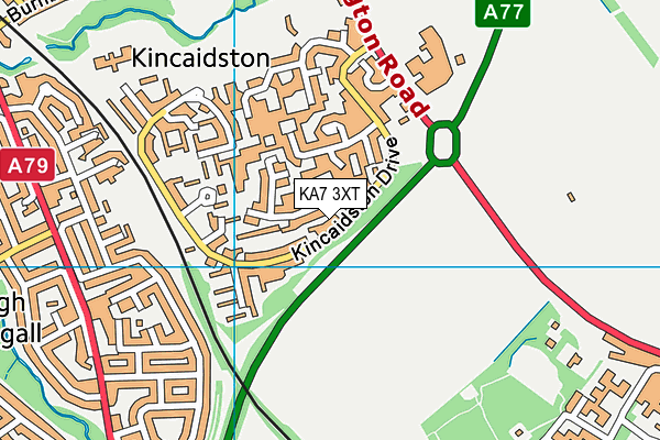 KA7 3XT map - OS VectorMap District (Ordnance Survey)