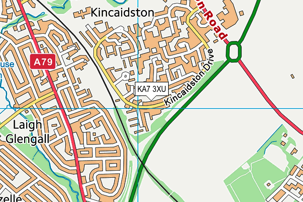 KA7 3XU map - OS VectorMap District (Ordnance Survey)