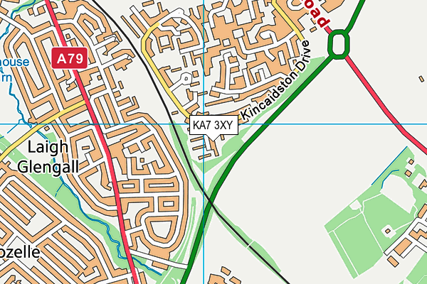 KA7 3XY map - OS VectorMap District (Ordnance Survey)