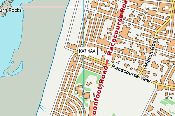 KA7 4AA map - OS VectorMap District (Ordnance Survey)