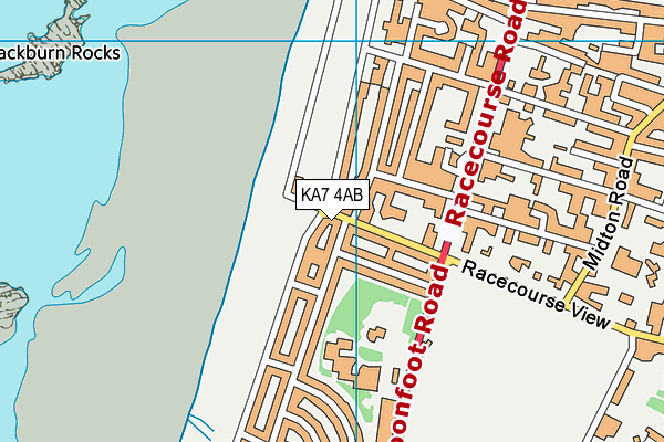 KA7 4AB map - OS VectorMap District (Ordnance Survey)