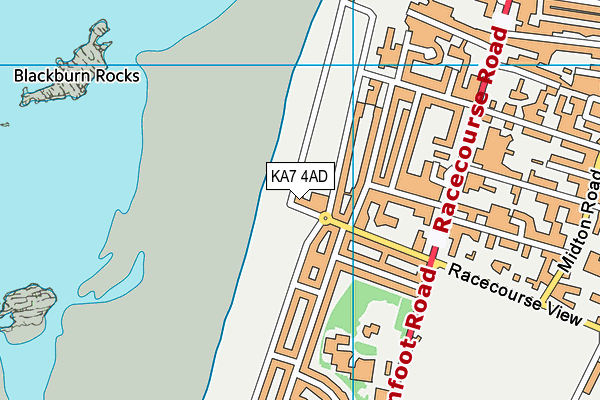 KA7 4AD map - OS VectorMap District (Ordnance Survey)