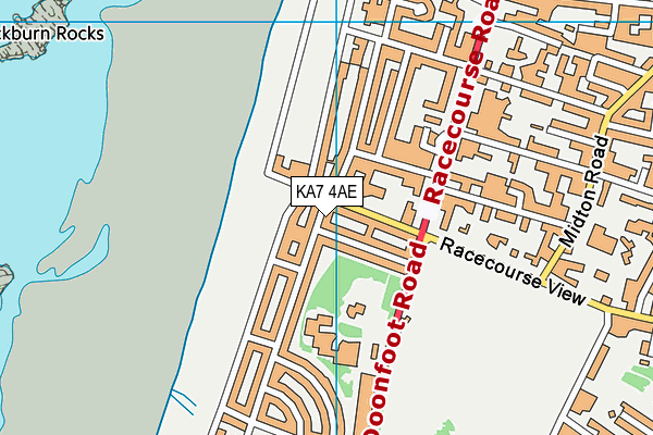 KA7 4AE map - OS VectorMap District (Ordnance Survey)