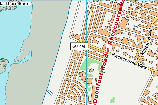 KA7 4AF map - OS VectorMap District (Ordnance Survey)