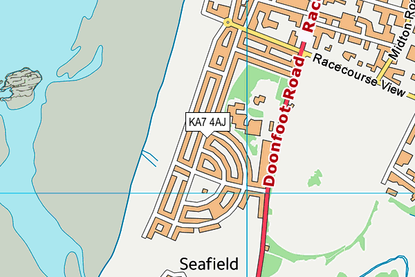KA7 4AJ map - OS VectorMap District (Ordnance Survey)