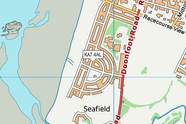 KA7 4AL map - OS VectorMap District (Ordnance Survey)