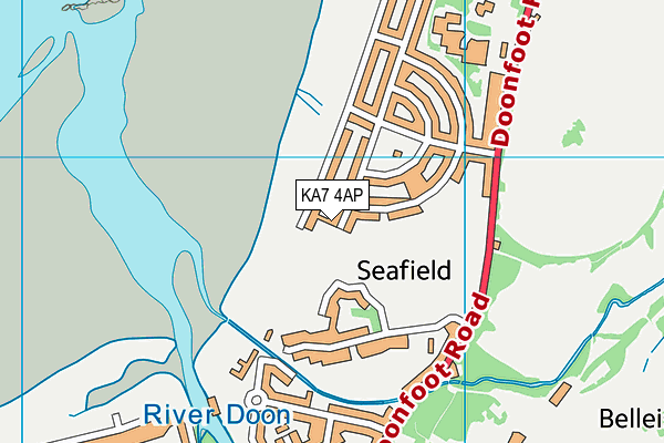 KA7 4AP map - OS VectorMap District (Ordnance Survey)