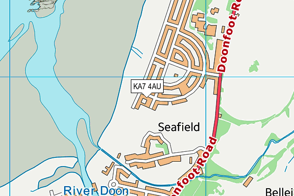 KA7 4AU map - OS VectorMap District (Ordnance Survey)