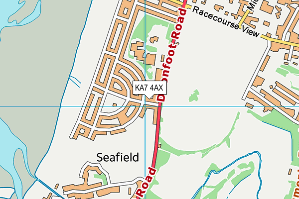 KA7 4AX map - OS VectorMap District (Ordnance Survey)