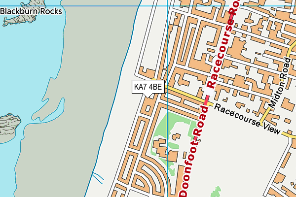 KA7 4BE map - OS VectorMap District (Ordnance Survey)