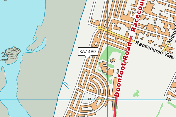 KA7 4BG map - OS VectorMap District (Ordnance Survey)