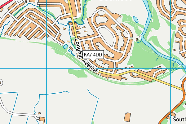 KA7 4DD map - OS VectorMap District (Ordnance Survey)