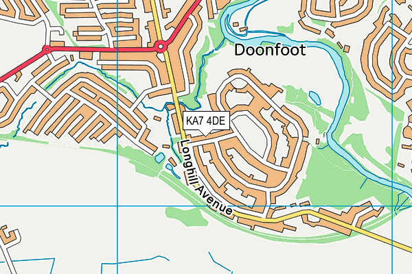 KA7 4DE map - OS VectorMap District (Ordnance Survey)