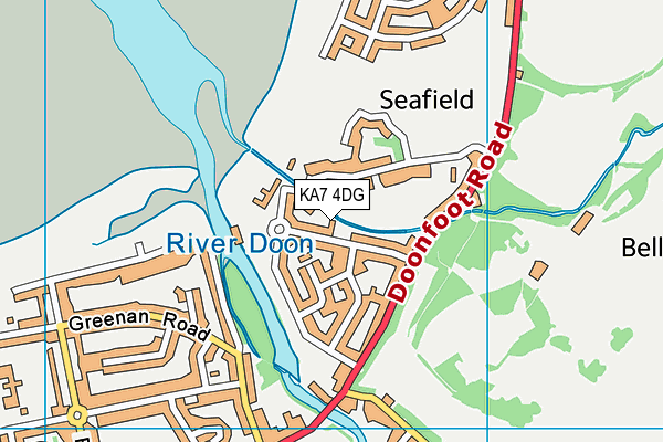 KA7 4DG map - OS VectorMap District (Ordnance Survey)