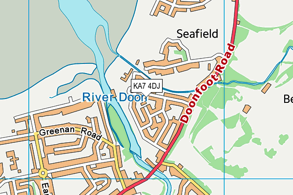 KA7 4DJ map - OS VectorMap District (Ordnance Survey)