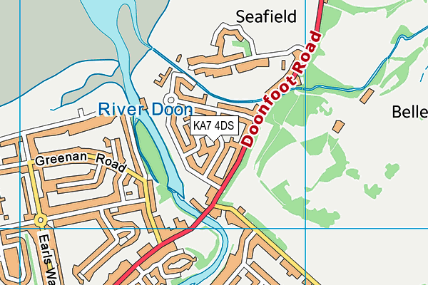 KA7 4DS map - OS VectorMap District (Ordnance Survey)