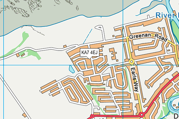 KA7 4EJ map - OS VectorMap District (Ordnance Survey)