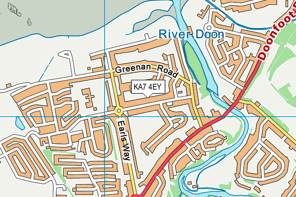 KA7 4EY map - OS VectorMap District (Ordnance Survey)