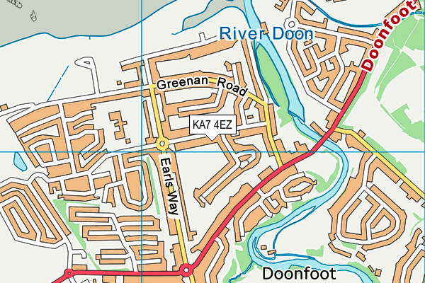KA7 4EZ map - OS VectorMap District (Ordnance Survey)