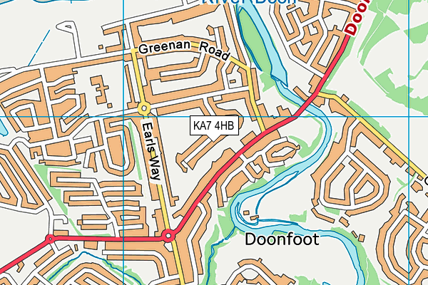 KA7 4HB map - OS VectorMap District (Ordnance Survey)