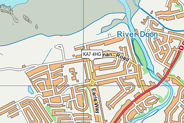 KA7 4HG map - OS VectorMap District (Ordnance Survey)