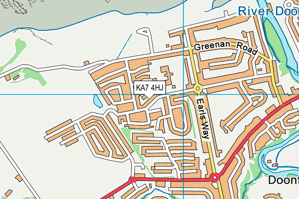 KA7 4HJ map - OS VectorMap District (Ordnance Survey)