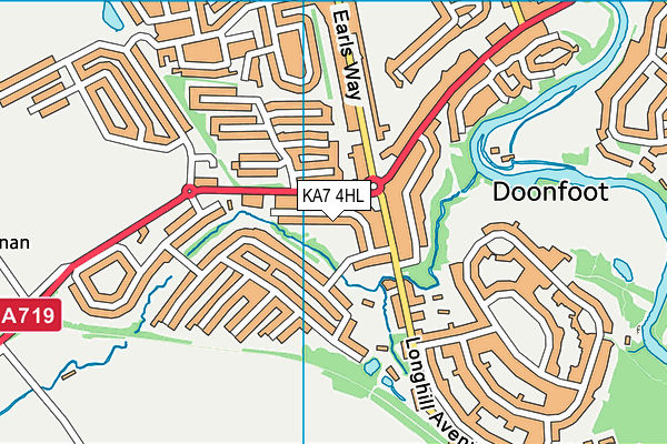 KA7 4HL map - OS VectorMap District (Ordnance Survey)
