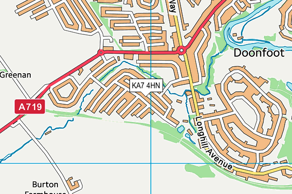 KA7 4HN map - OS VectorMap District (Ordnance Survey)