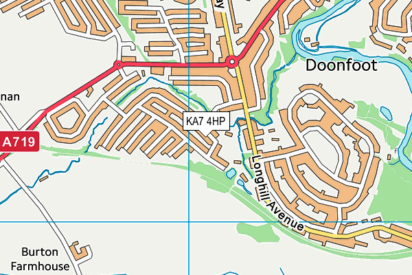 KA7 4HP map - OS VectorMap District (Ordnance Survey)