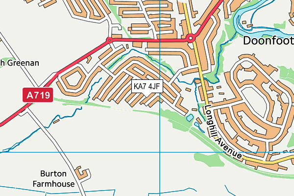 KA7 4JF map - OS VectorMap District (Ordnance Survey)